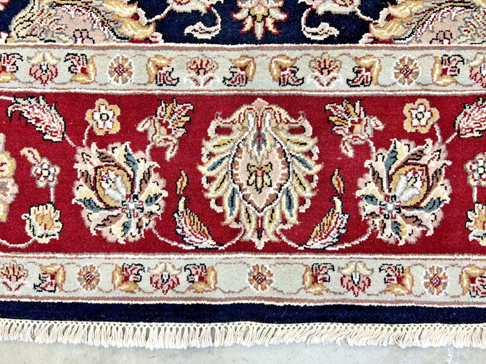 9' x 12' Hand-Knotted 100% Wool Carpet - Indian Agra Area Rug