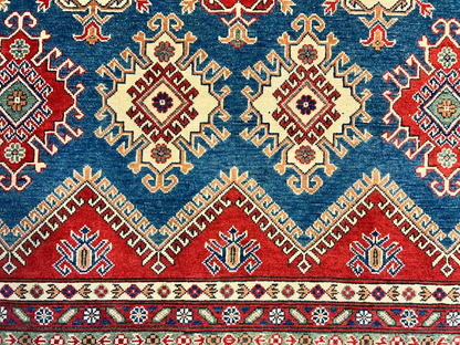 9'x12' Hand-Knotted 100% Wool Pile Kazak Rug