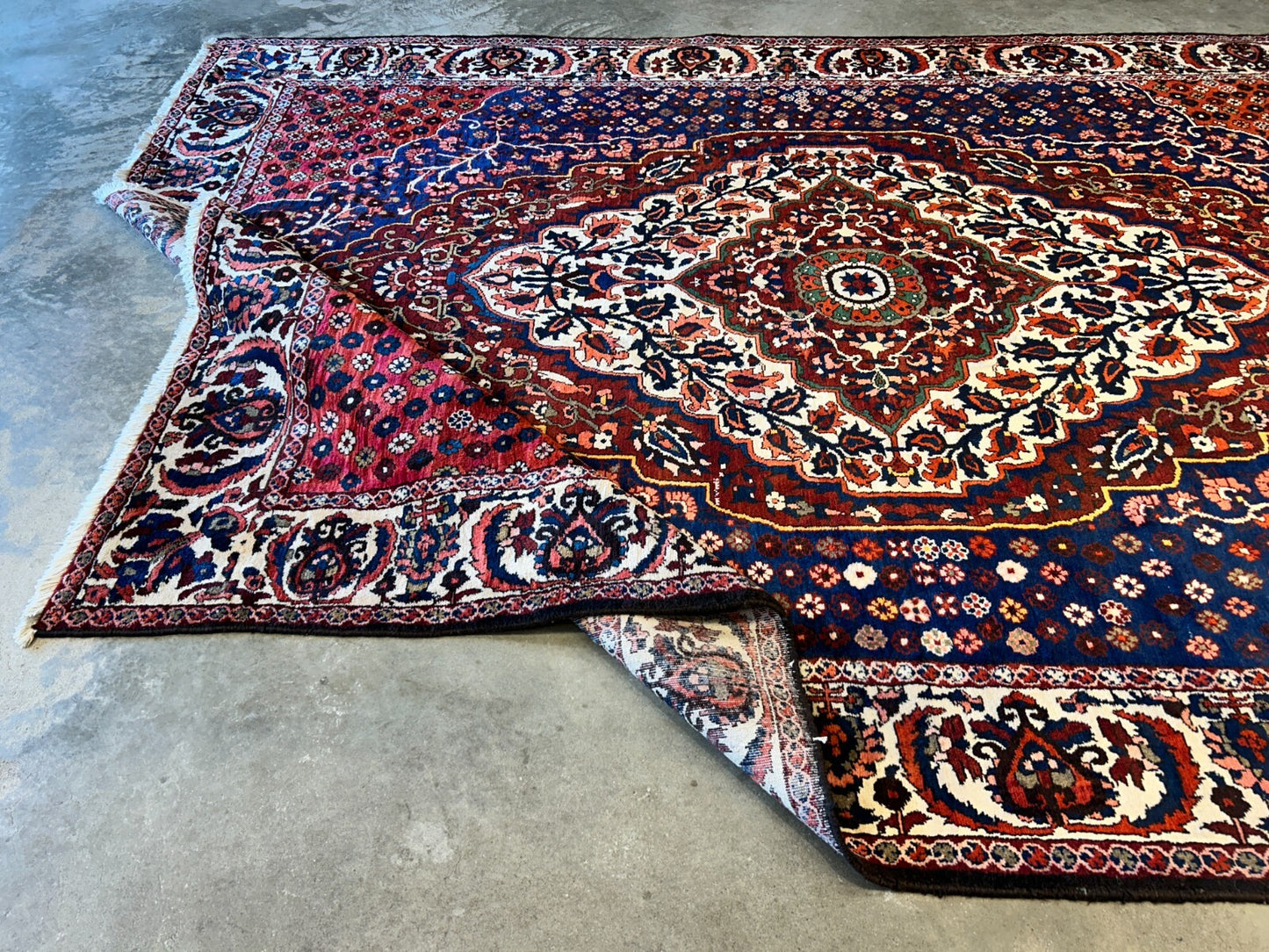 8'4"x11'6" Hand-Knotted 100% Wool Pile Bakhtiarie Rug