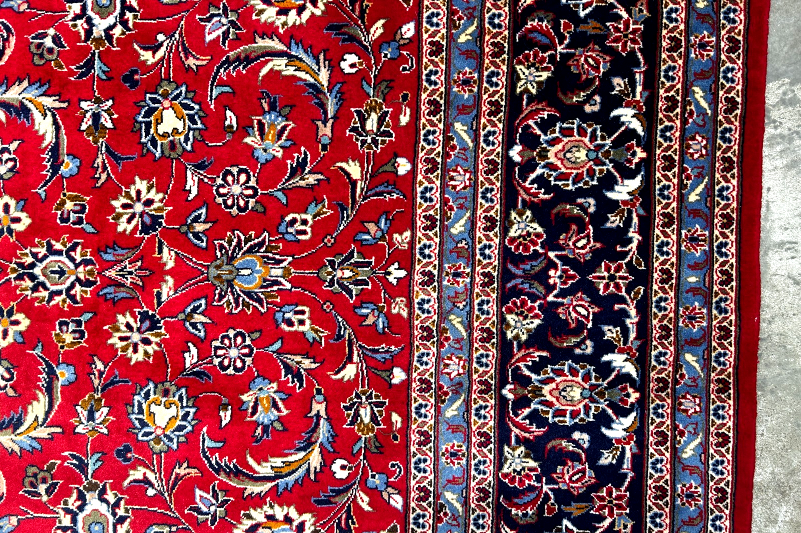 8'2"x12'1'' Fine Hand-Knotted Fine 100% Wool Pile  Kashane Area Rug