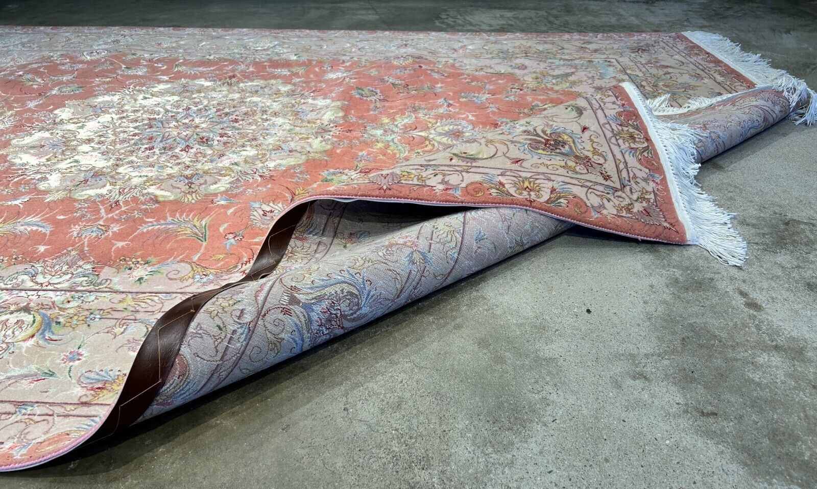 6'7"x9'9" Fine Hand-Knotted Wool & Silk Blend Tabrize Carpet - Area Rug