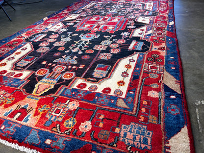 4'8" x 8'6" Hand-Knotted 100% Lamb Wool Pile Nahavande Area Rug