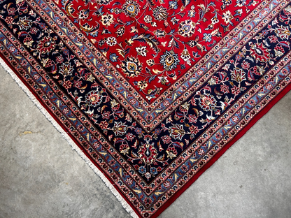 8'2"x12'1'' Fine Hand-Knotted Fine 100% Wool Pile  Kashane Area Rug