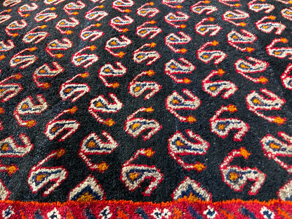 5' x 8'1" Hand-Knotted 100% Wool Pile Mosole Hamadane Area Rug - Carpet