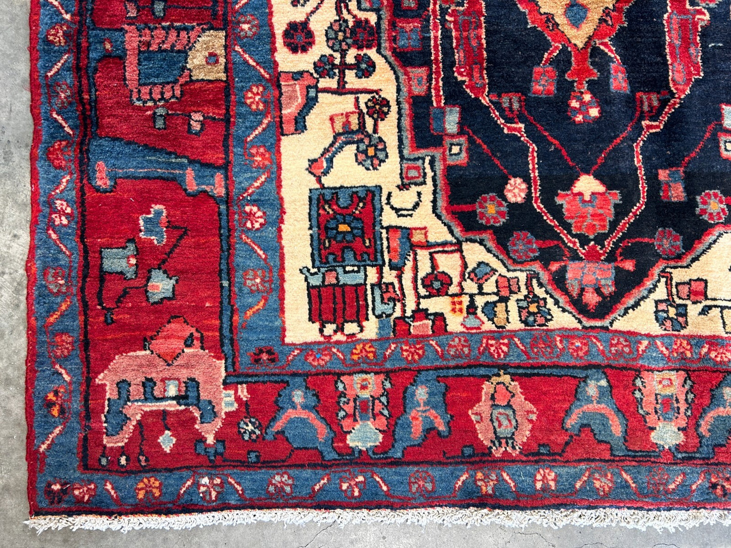 5'1" x 9'8" Hand-Knotted 100% Wool Carpet - Nahavande Area Rug