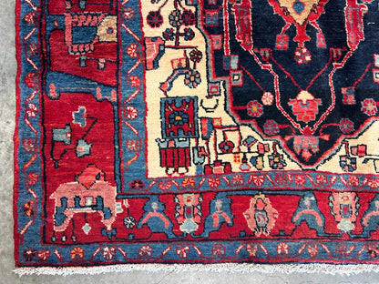 5'1" x 9'8" Hand-Knotted 100% Wool Carpet - Nahavande Area Rug