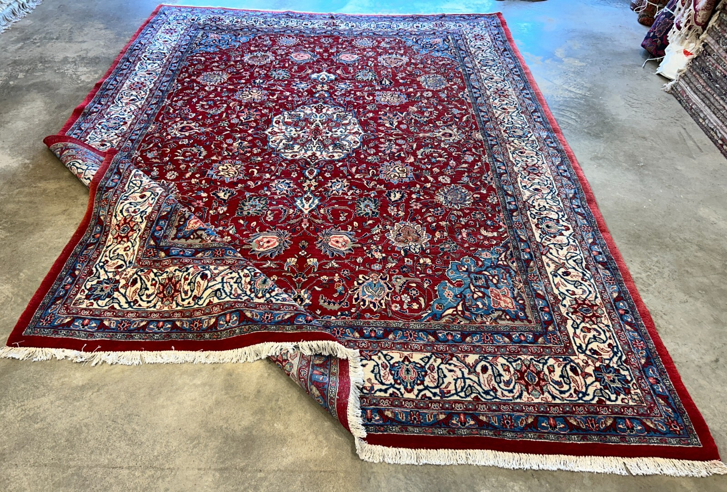 9'3"x12'6" Hand-Knotted 100% Wool Pile Mashade Rug