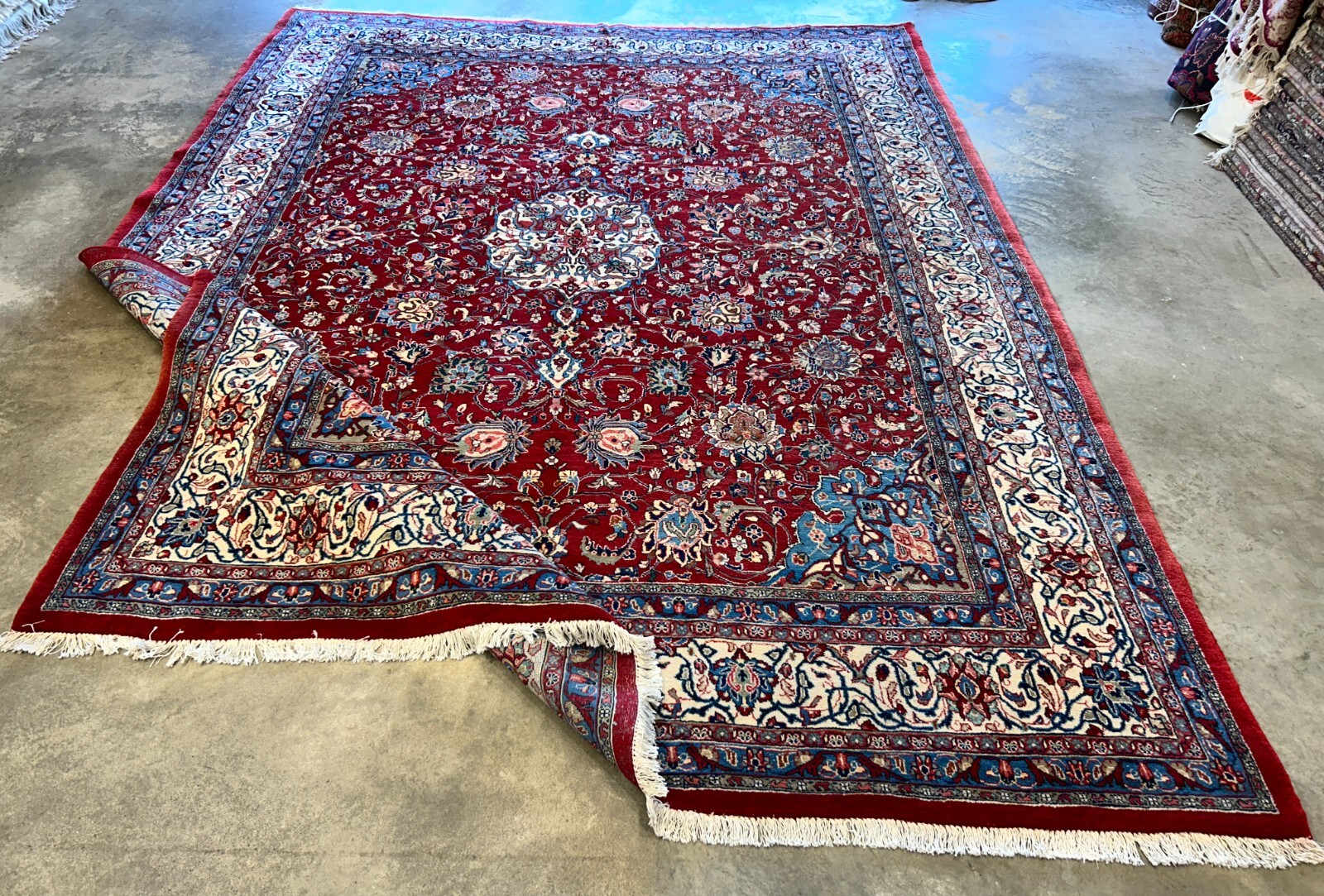 9'3"x12'6" Hand-Knotted 100% Wool Pile Mashade Rug