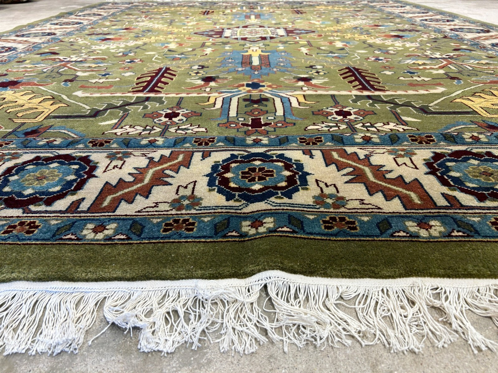 8'10"x11'8" Hand-Knotted 100% Wool Pile Oriental Rug