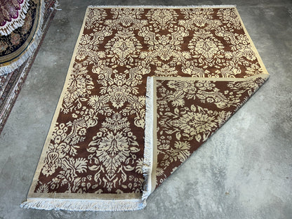 7'11"x9'11" Hand-Knotted 100% Wool Pile Tibetian Area Rug - Carpet