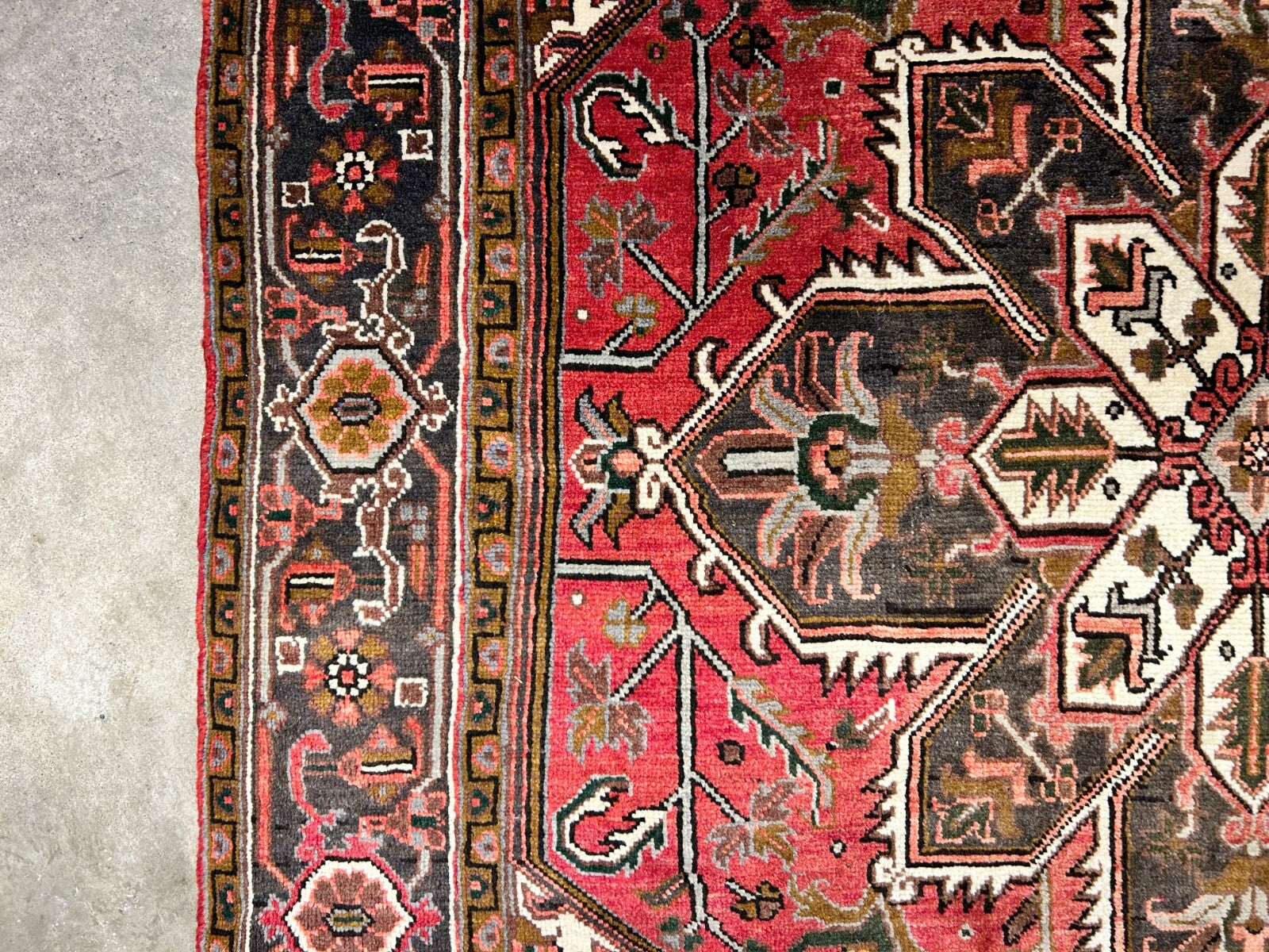 6'7"x9'5" Hand-Knotted 100% Wool Herize Carpet - Area Rug