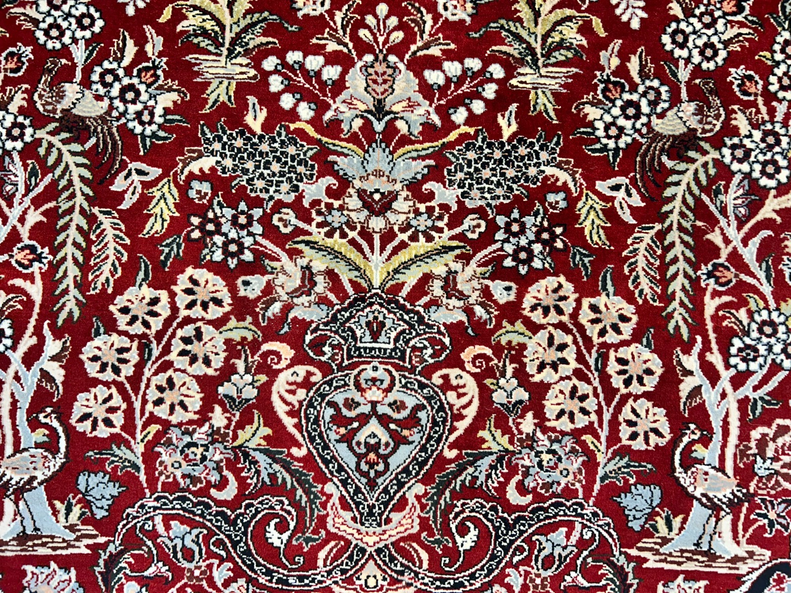 9'1"x12'4" Hand-Knotted 100% Wool Pile Oriental Rug