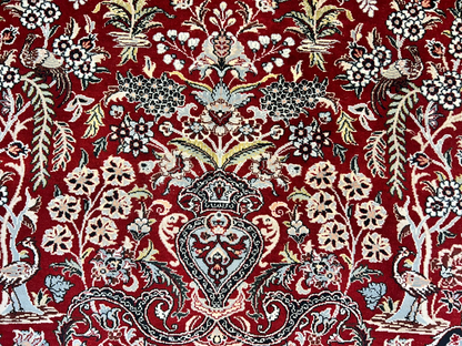 9'1"x12'4" Hand-Knotted 100% Wool Pile Oriental Rug