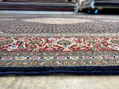 6'7"x9'10" Fine Hand-Knotted Wool & Silk Blend Tabrize Mahi Carpet - Area Rug