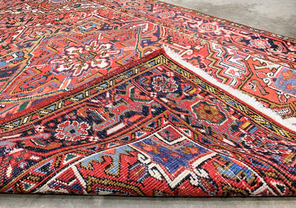 4'10" x 6'4" Fine Hand-Knotted 100% Wool Geometric Herize Area Rug - Carpet