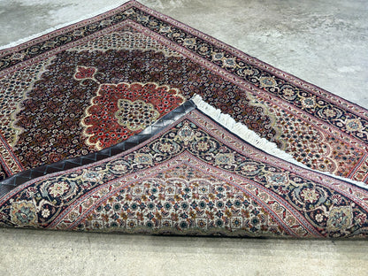 3'4"x4'8" Hand-Knotted 100% Wool Pile Tabrize Mahi Rug