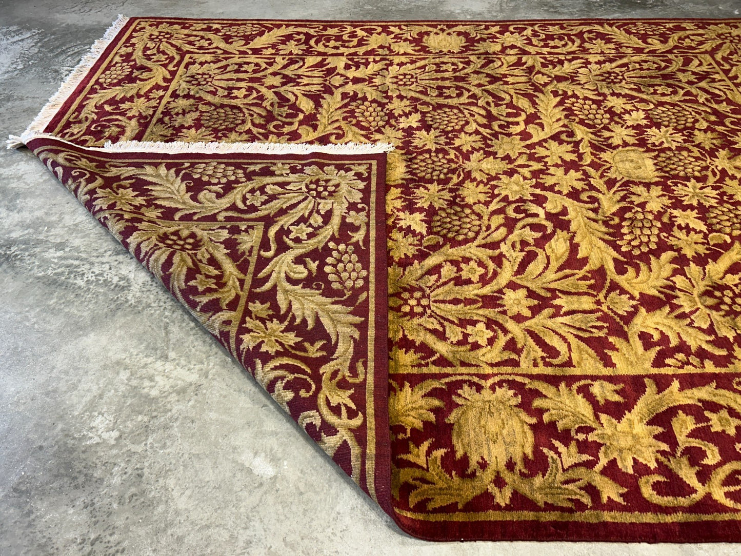 8'x10' Hand-Knotted 100% Wool Pile All-Over Area Rug - Carpet