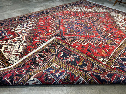 7'3"x10'3" Hand-Knotted 100% Wool Herize Carpet - Area Rug