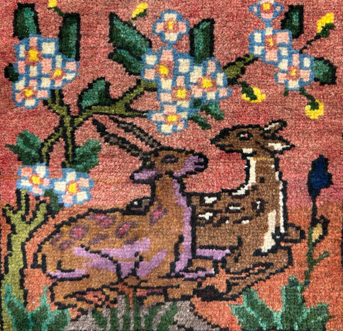 3'5"x5'2" Hand-Knotted 100% Wool Pile Bakhtiarie Area Rug - Carpet