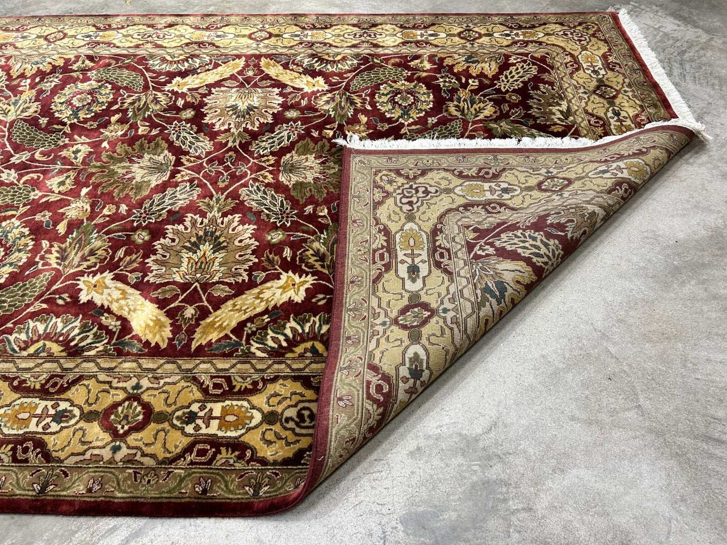 7'x10' Hand-Knotted 100% Wool Pile Agra Carpet - Area Rug