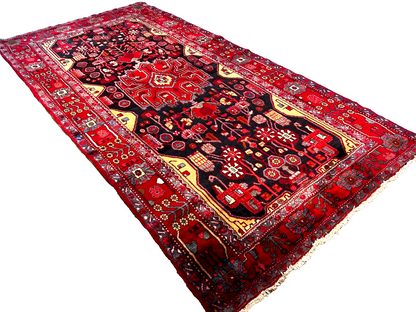5'0" x 9'11" Hand-Knotted 100% Wool Pile Nahavande Area Rug - Carpet