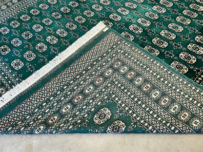 8'x10' Hand-Knotted 100% Wool Pile Bokhara Rug