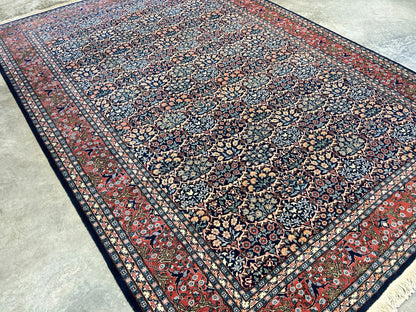6'8"x9'9" Hand-Knotted 100% Wool Pile Hereke Carpet - Area Rug