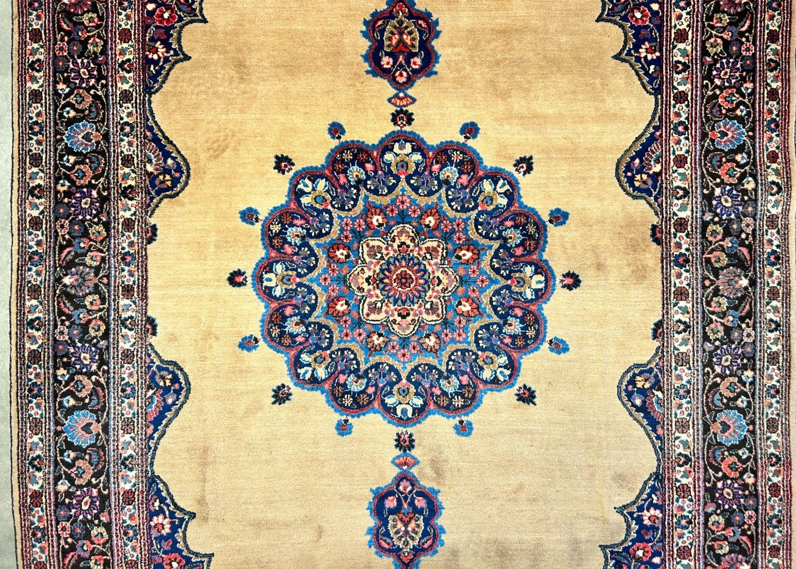 6'11"x10'3" Antique Hand-Knotted Wool Oriental Mood Rug - Area Carpet