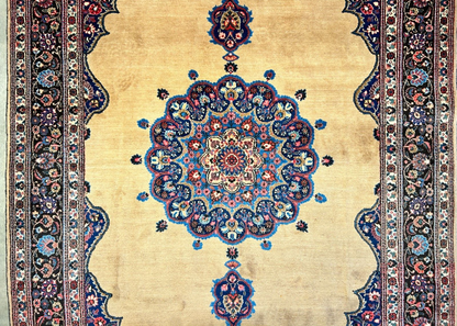 6'11"x10'3" Antique Hand-Knotted Wool Oriental Mood Rug - Area Carpet