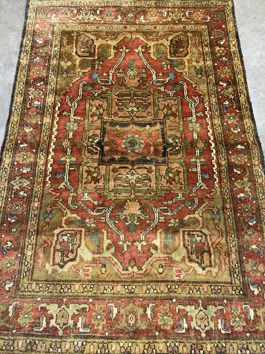 4’1”x6’1” Hand-Knotted 100% Wool Indoserapi Area Rug - Carpet