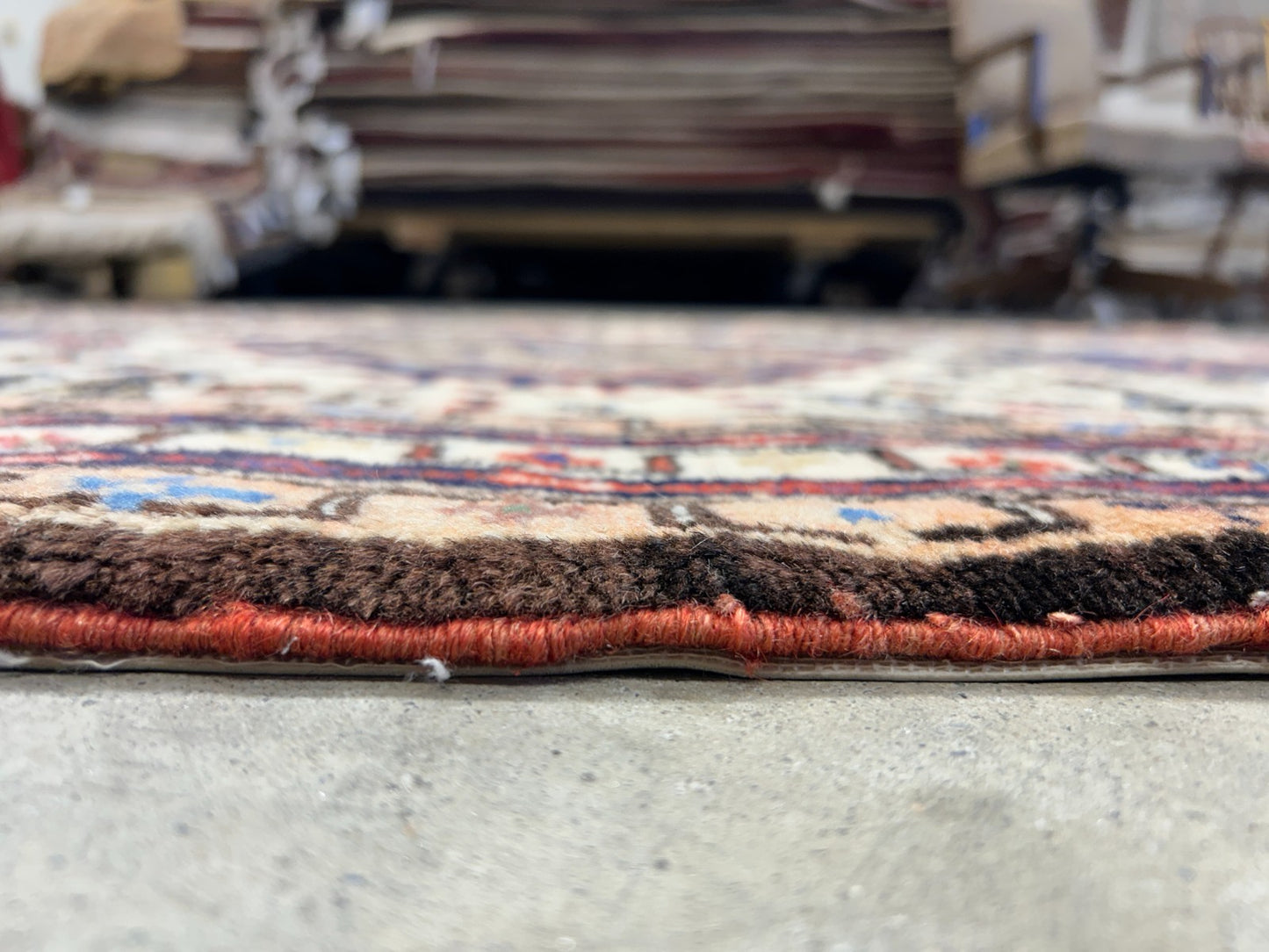 3'8"x5'2" Hand-Knotted 100% Wool Pile Karaja Area Rug - Carpet