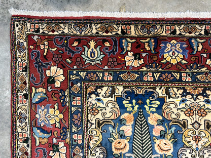 6'10"x10'2" Hand-Knotted 100% Lamb Wool Bakhtiarie Carpet - Area Rug