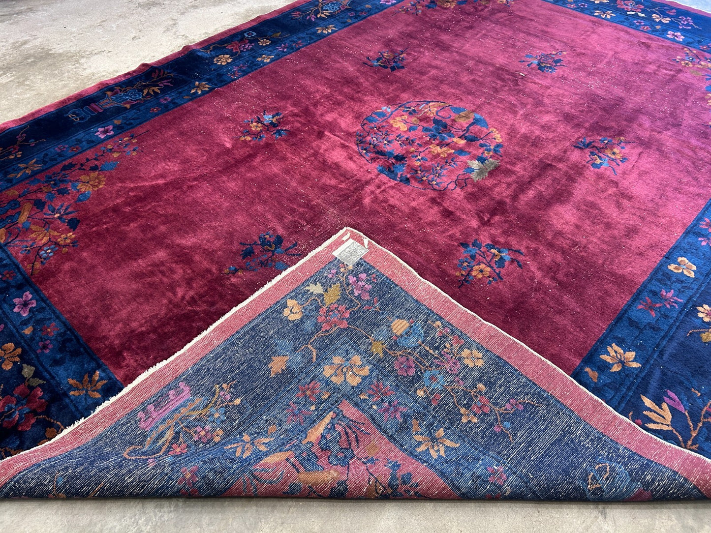 9'x12' Collector Antique Hand-Knotted 100% Wool Pile Art Deco Nichols Rug