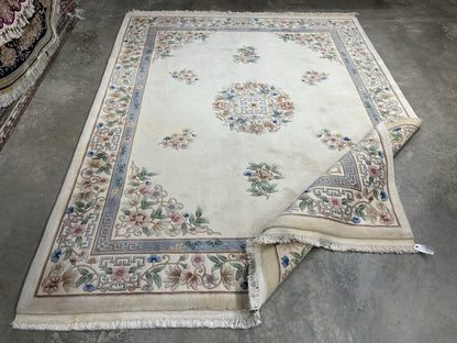7’10”x10’1” Hand-Knotted 100% Wool Pile Oriental Area Rug - Carpet