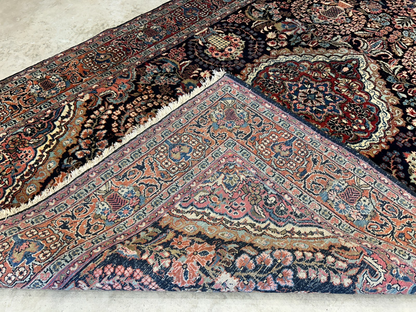 4'8"x7' Antique Hand-Knotted 100% Wool Pile Josane Area Rug - Carpet