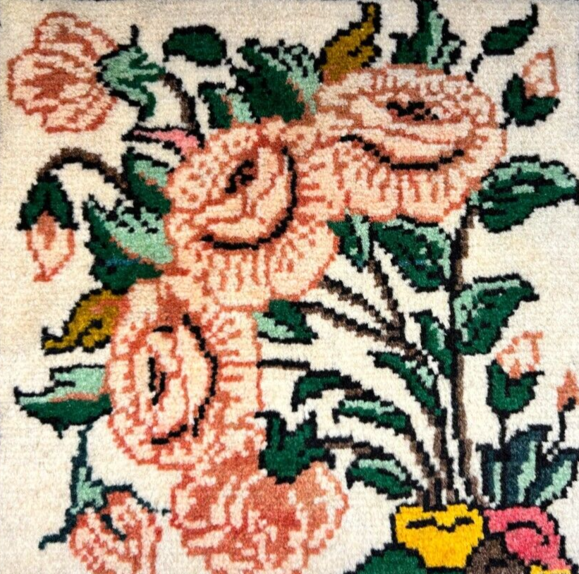 3'5"x5'2" Hand-Knotted 100% Lamb Wool Bakhtiarie Carpet - Area Rug