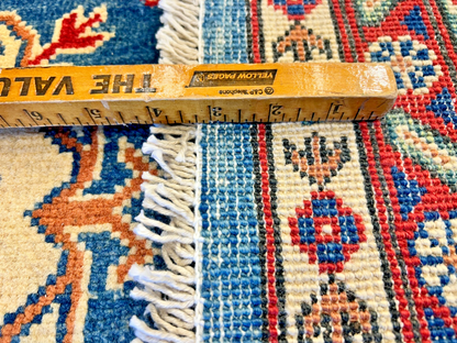 9'x12' Hand-Knotted 100% Wool Pile Kazak Rug