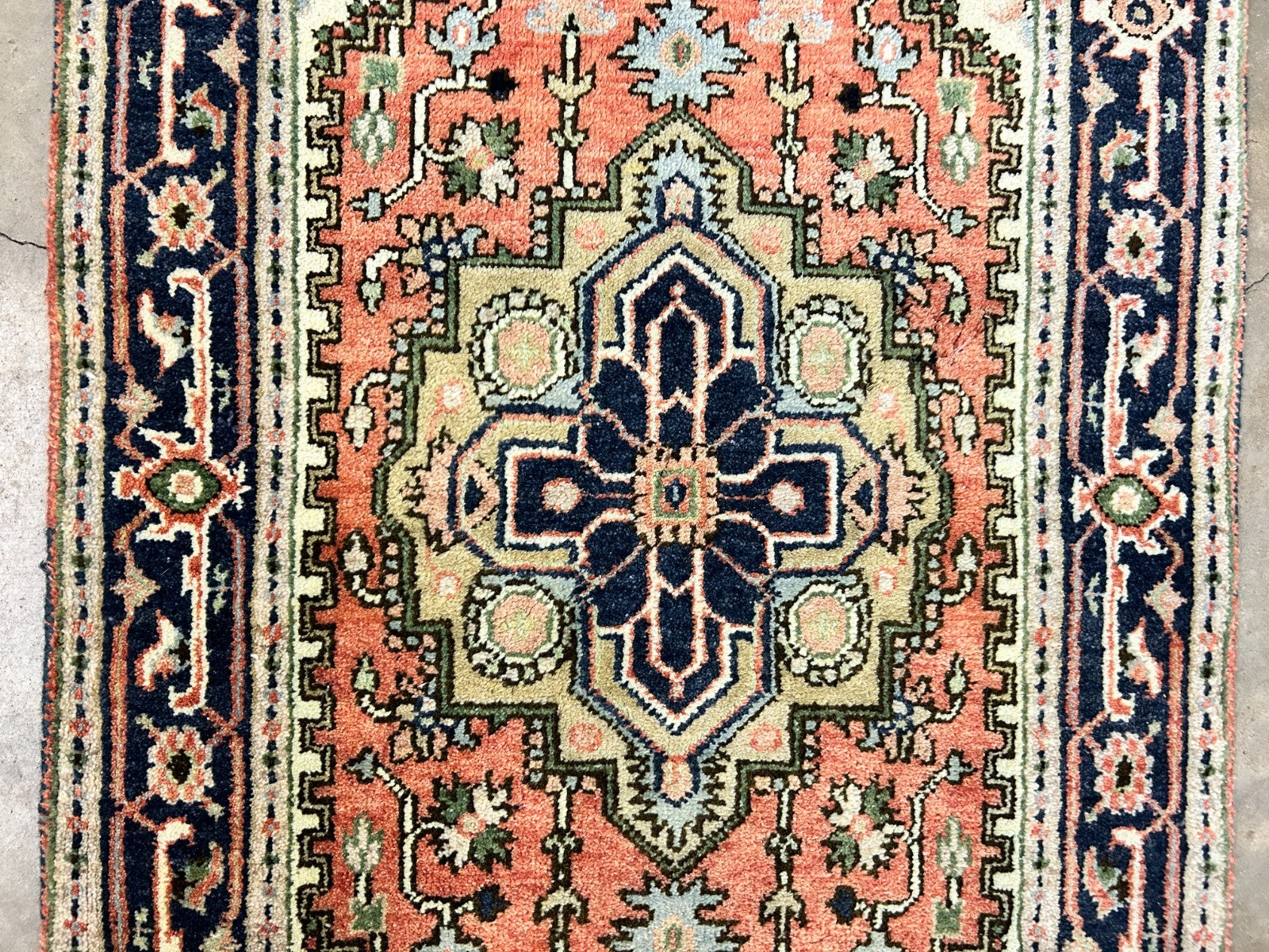 3'x5' Hand-Knotted 100% Wool Pile IndoSerapi Rug