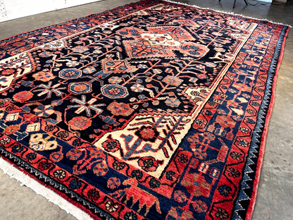 5'2" x 8'3" Hand-Knotted 100% Lamb Wool Pile Nahavande Area Rug
