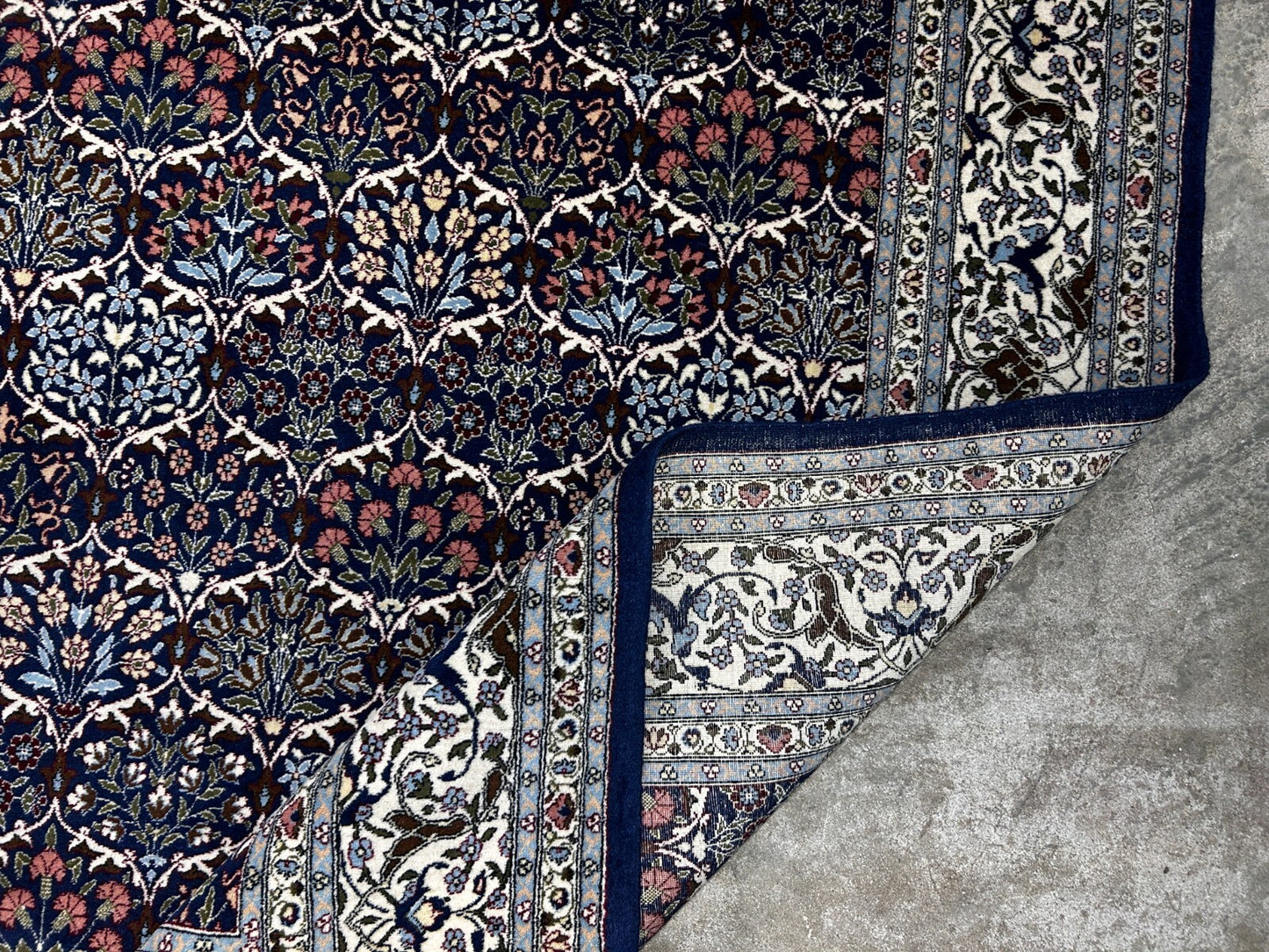 7'3"x10'10'' Hand-Knotted 100% Wool Pile Hereke Area Rug