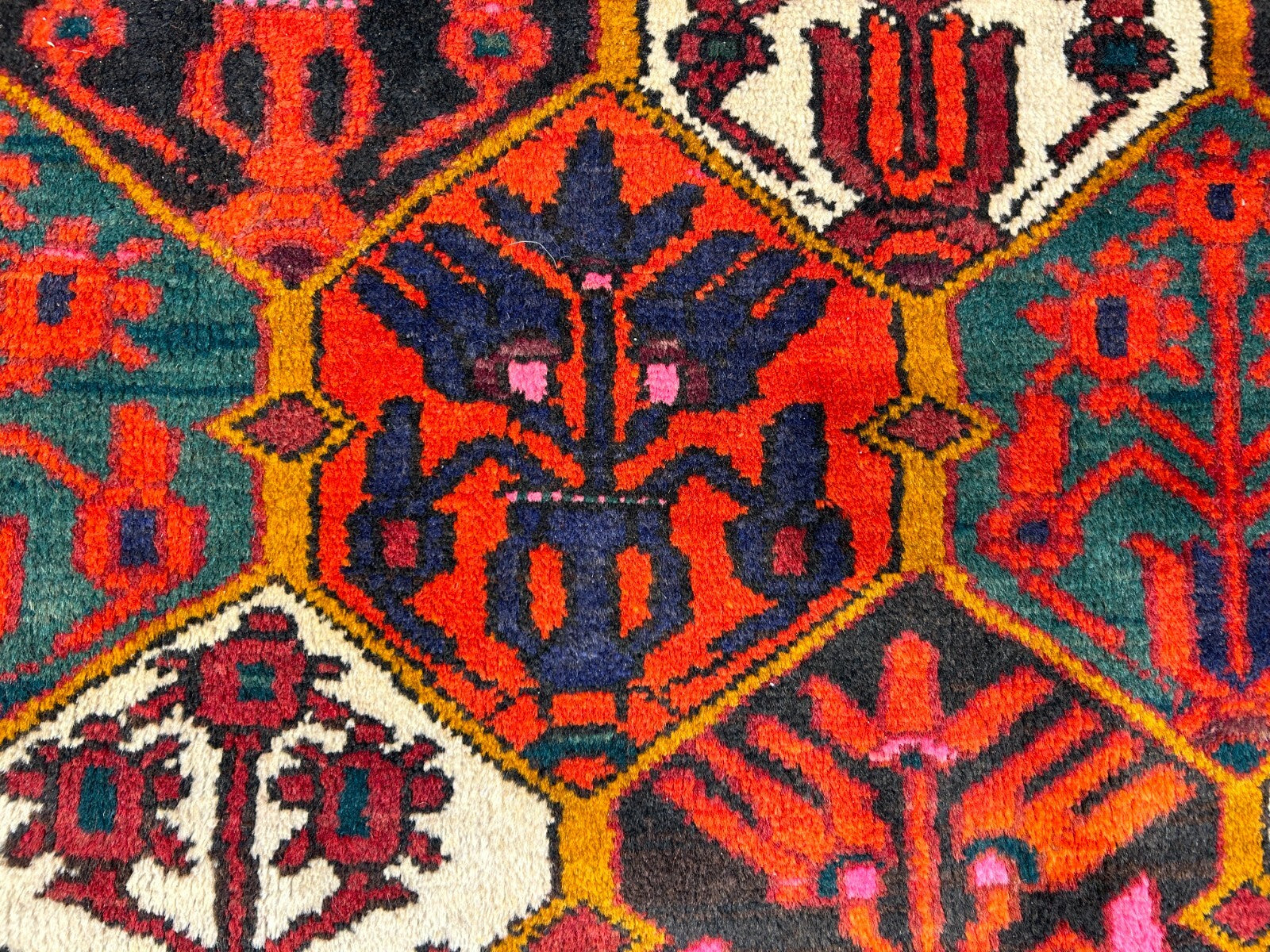 6'9"x9'9" Hand-Knotted 100% Lamb Wool Bakhtiarie Carpet - Area Rug