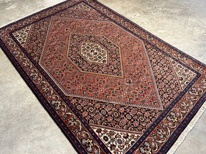 3'7"x5'8" Hand-Knotted 100% Wool Pile Persiane Bijare Rug