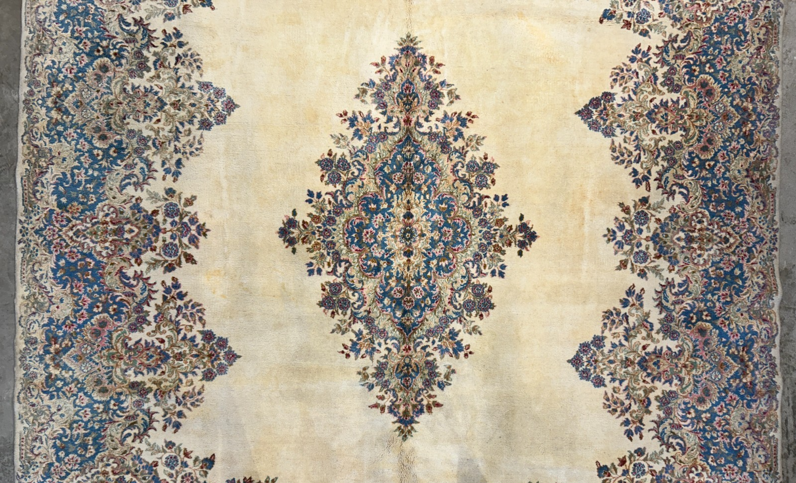 10'11"x14'9" Hand-Knotted 100% Wool Pile Kermane Area Rug - Carpet