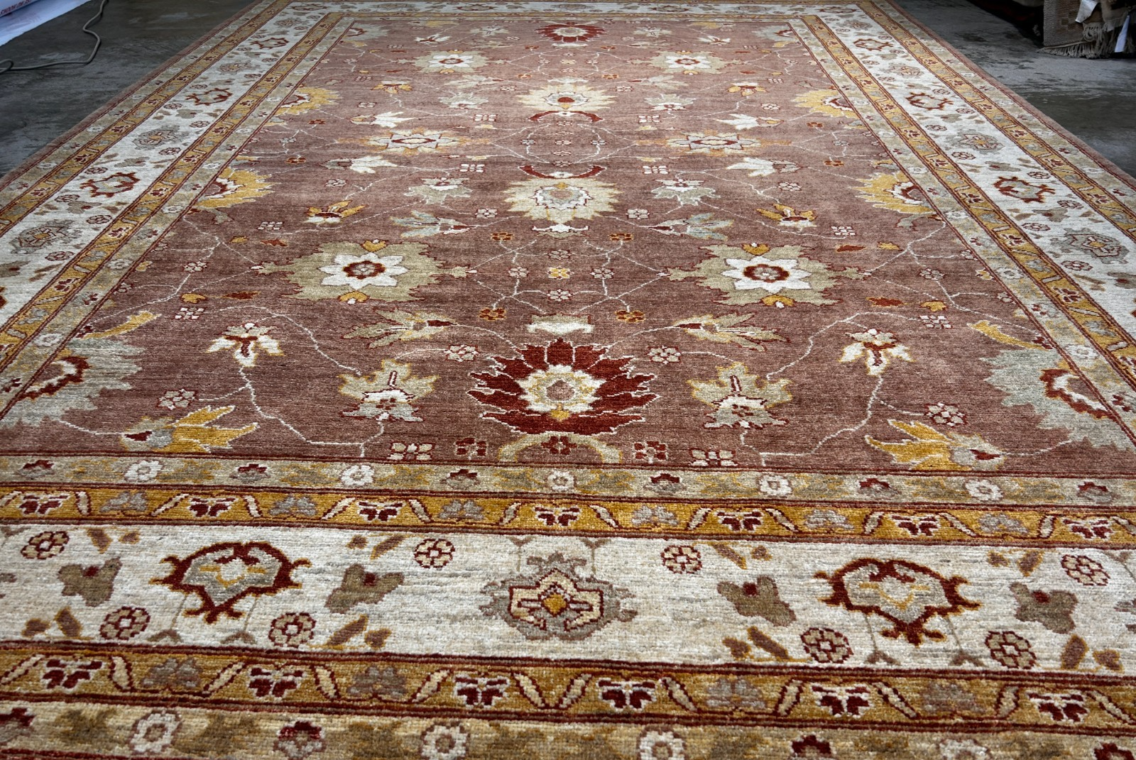 8'6"x11'11" Hand-Knotted 100% Wool Pile Pakistani Area Rug