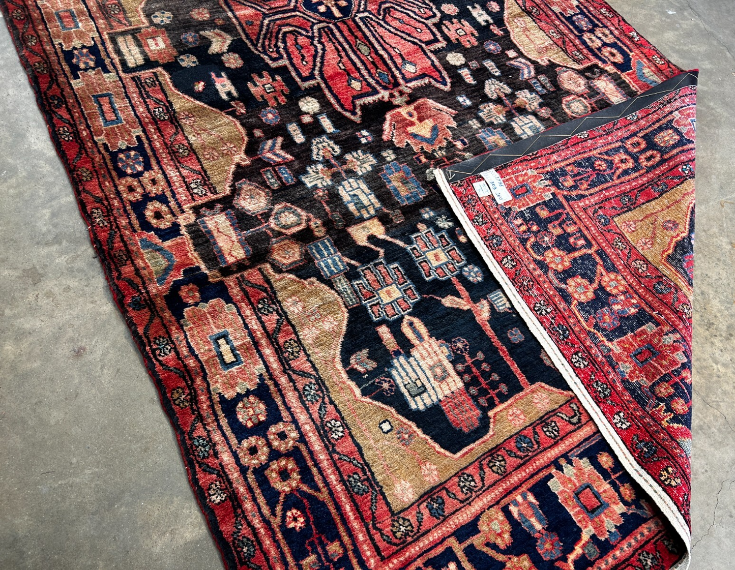 5'3" x 9'11" Hand-Knotted 100% Lamb Wool Pile Nahavande Area Rug - Carpet