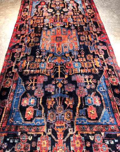 4'8" x 10'0" Hand-Knotted 100% Wool Pile Nahavande Area Rug - Carpet