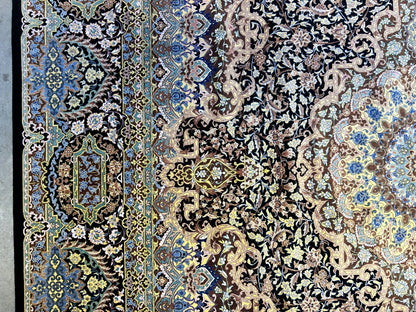 6'5"x9'10" Exquisite Hand-Knotted 100% Silk Qume Rug