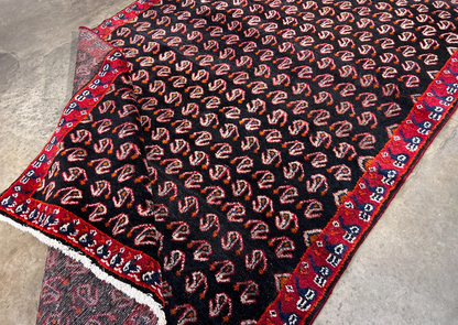 5' x 8'1" Hand-Knotted 100% Wool Pile Mosole Hamadane Area Rug - Carpet