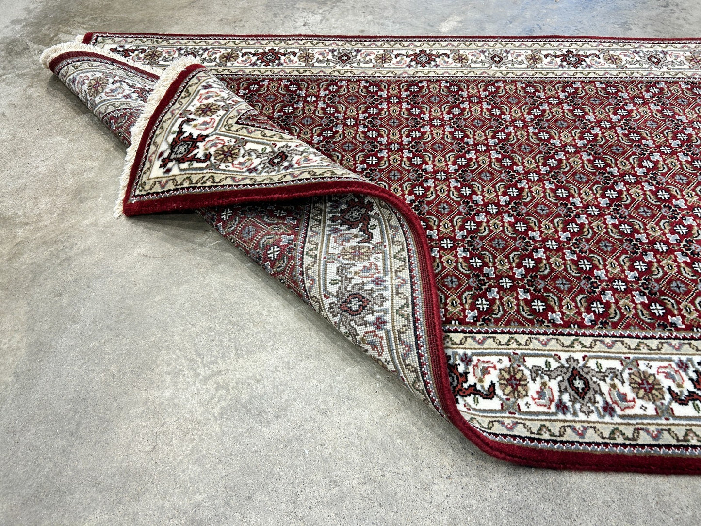 3'2"x5' Hand-Knotted Wool & Silk Tabrize Mahi Rug - Area Carpet