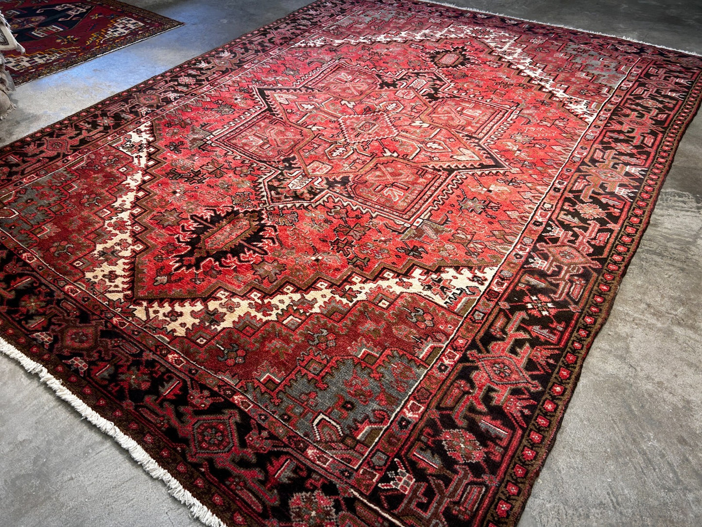 8'3" x 11'0" Hand-Knotted 100% Wool Pile Herize Area Rug - Area Carpet